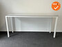 Vergadertafel - 4-poots - 220x60cm - met wit onderstel - inclusief wit melamine blad