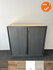 Roldeurkast - Ahrend - 120x120x45cm - Antraciet - Metalen deuren