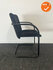 Vergaderstoel - Zwart - Suede bekleding - Slede onderstel