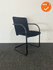 Vergaderstoel - Zwart - Suede bekleding - Slede onderstel
