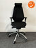 RH Logic 400 - zwarte stoffering - Met hoofdsteun - Inclusief lendepomp - Zilver/zwart voetkruis