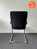 Ahrend 230 vergaderstoel - Chroom frame met gestoffeerde rug - Recht frame - nieuwe zwarte stoffering