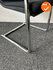 Ahrend 230 vergaderstoel - Chroom frame met gestoffeerde rug - Recht frame - nieuwe zwarte stoffering