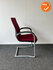 Ahrend 230 vergaderstoel - Zilvergrijs frame - Rode stoffering