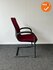 Ahrend 230 vergaderstoel - Zwart frame - Rode stoffering