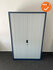 Roldeurkast - Basic - 195x120x45cm - Blauw met grijze kunststof roldeuren