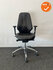 RH Logic 400 - Zwarte leren bekleding - Inclusief lendepomp - Chrome voetkruis
