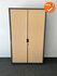 Roldeurkast - Basic - 195x100x45cm - Antraciet met beuken roldeuren