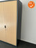 Roldeurkast - Basic - 195x100x45cm - Antraciet met beuken roldeuren