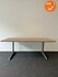 Ahrend 500 handmatig verstelbaar bureau - Kersen Havana Melamine - 160x80 - zilvergrijs onderstel