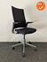 Ahrend 2020 - refurbished - hoge rug - zwarte zitting - gepolijst aluminium voetkruis