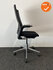 Ahrend 2020 - refurbished - hoge rug - zwarte zitting - gepolijst aluminium voetkruis