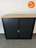 Robberechtse roldeurkast - 105x120x45cm - Zwart - brede lamel - inclusief 2 sleutels