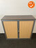 Robberechtse roldeurkast - 105x120x45cm - Antraciet met beuken deuren - inclusief 2 sleutels