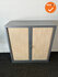 Robberechtse roldeurkast - 105x100x45cm - Zilvergrijs met licht beuken deuren - inclusief 2 sleutels