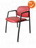 Vergaderstoel - Ahrend 320 - refurbished - nieuw rood kunstleer - zwart frame