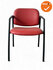 Vergaderstoel - Ahrend 320 - refurbished - nieuw rood kunstleer - zwart frame