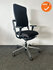 Grahl Xenium Classic bureaustoel - Classic - refurbished - Zwarte stoffering met grijze zijkant zitting - chroom voetkruis - zwarte rugbeugels