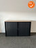 Robberechtse roldeurkast - 74x120x45cm - Zwart met eiken topblad