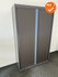 Mewaf roldeurkast - 198x120x48cm - Bruin met blauwe strip - 3 legborden