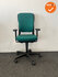 Ahrend 230 - Hoge rug - groene stoffering - Zwart voetkruis