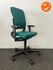 Ahrend 230 - Hoge rug - groene stoffering - Zwart voetkruis