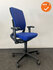 Ahrend 230 - Hoge rug - Blauwe stoffering - Zwart voetkruis