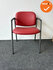 Vergaderstoel - Ahrend 320 - nieuw rood kunstleer - antraciet frame