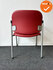 Vergaderstoel - Ahrend 320 - nieuw rood kunstleer - zilvergrijs frame