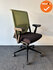 Haworth Comforto 59 - Groen netweave en zwarte zitting - Zwart voetkruis