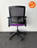 Ahrend 2020 verta bureaustoel - refurbished - Paarse stoffering - zwart netweave - inclusief lendesteun - medium rug - zwart voetkruis 