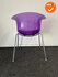 Design Vergaderstoel - Paars - Chroom onderstel 