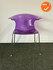 Design Vergaderstoel - Paars - Chroom onderstel 