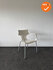 Design Vergaderstoel ACTA - Wit kunststof - Zilvergrijs onderstel 