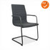 Jarvis luxe vintage sledestoel - Denver stoffering -  stapelbaar - zwart