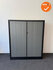 Roldeurkast - B-keuze - Ahrend - 144x120x45 - Zwart met Grijze deuren