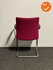 Comforto 5588 vergaderstoel - bestaand roze stoffering - grijs slede onderstel