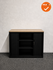 Mauforce - V-Serie - Roldeurkast - NIEUW - 100x120x43 - Zwart met zwarte roldeuren - topblad naar keuze - Inclusief 2 sleutel