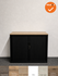 Mauforce - V-Serie - Roldeurkast - NIEUW - 100x120x43 - Zwart met zwarte roldeuren - topblad naar keuze - Inclusief 2 sleutel