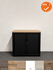 Mauforce - V-Serie - Roldeurkast - NIEUW - 72,5x80x43 - Zwart met zwarte roldeuren - topblad naar keuze - Inclusief 2 sleutel