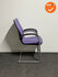 Ahrend 230 vergaderstoel - Zilvergrijs frame - Paarse stoffering met gestoffeerde rug