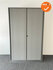Roldeurkast - B keuze -  Ahrend - 195x120x45cm - Zilvergrijs - Met wit beige kunststof roldeuren 