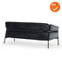 Luxe Designbank - Antraciet - 2-zits + armleuningen