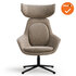 Luxe ster-poots Fauteuil - Met hoofdsteun - Beige stoffering