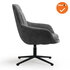 Luxe ster-poots Fauteuil - Zonder hoofdsteun - Grijze stoffering