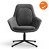 Luxe ster-poots Fauteuil - Zonder hoofdsteun - Grijze stoffering