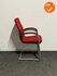 Ahrend 230 - Vergaderstoel - Rode stoffering - zilvergrijs frame - stapelbaar  Refurbished