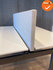 Ahrend Balance duo slingerverstelbaar bureau - 160x80cm - antracietgrijs onderstel - wit melamine blad - inclusief akoestisch scherm