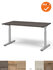 Mauforce Bureau - Handmatig verstelbaar - Zilvergrijs onderstel - 140x80