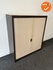 Blerick - Roldeurkast - 137x120x47 cm - Antraciet met beige deuren 